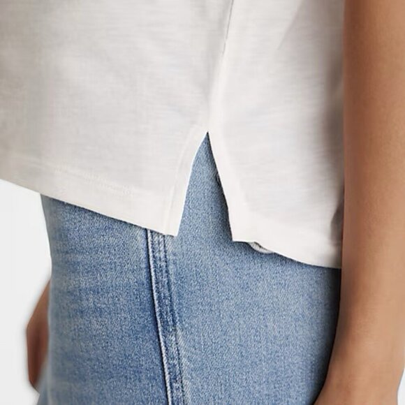 Express Women's Linen Blend Crew Neck Muscle Tank White Size XS NWT $34 - Picture 2 of 15